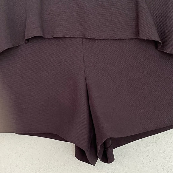 Maje Farra Black Shorts Ruffle Front Pull On Minimalist Contemporary Size Small - Picture 6 of 14